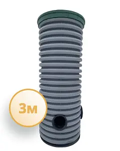 Дренажный колодец d460 h3000 с зеленой крышкой (отводы 110 мм) 1